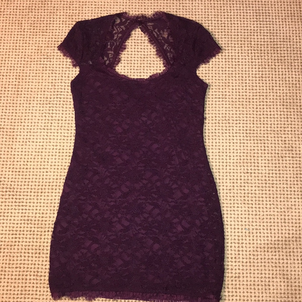 Purple bodycon dress